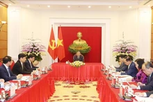 越共中央总书记、国家主席苏林与韩国总统尹锡悦通电话。（图片来源：越通社）