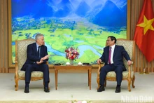 政府总理范明正会见英国前首相、托尼·布莱尔全球变化研究所执行主席。