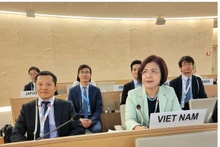 越南代表团成员。（图片来源：越通社）