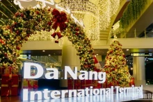 岘港国际航站楼的一角。