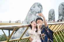 附图：韩国游客特别喜欢岘港市。