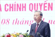 苏林总书记在会上发表讲话。（图片来源：越通社）