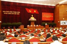 2022年6月30日召开的越南反腐败反消极工作十年（2012~2022年）总结全国会议。（图片来源：越通社）