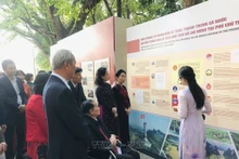 “主席府胡志明主席遗迹区感怀之流”展于12月19日在主席府胡志明主席遗迹区芒果小道开展。（图片来源：越通社）