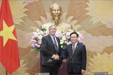 越南国会主席王廷惠和美国参议员杰夫默克利。