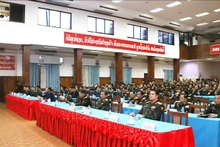 12月30日上午，老挝国防部在首都万象隆重举行了纪念越南人民军建军80周年暨全民国防日35周年的庆祝活动。