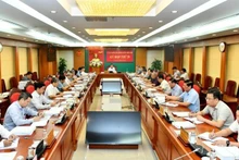 越共中央检查委员会第29次会议场景。
