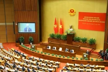 越共中央总书记阮富仲2021年11月24日出席贯彻落实越共十三大决议的全国文化会议并发表讲话。（图片来源：越通社）
