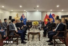 越南驻澳大利亚大使范雄心见越南祖国阵线中央委员会高级代表团。