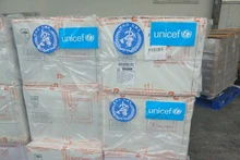 WHO和UNICEF向越南卫生部捐赠的DTP-VGB-Hib疫苗。