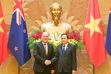 越南国会主席陈青敏会见新西兰总理克里斯托弗·拉克森。