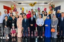 与会代表合影。（图片来源：越通社）