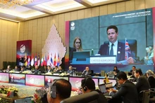 第3届东盟与英国经济部长磋商会场景。（图片来源：越通社）