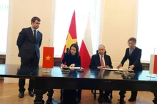 越南外交部与波兰外交部合作谅解备忘录签署仪式。（图片来源：baochinhphu.vn）