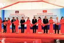 永昌陆路国际口岸开通仪式。（图片来源：VOV）
