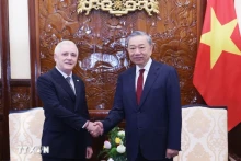 越共中央总书记、国家主席苏林会见阿根廷驻越南大使马科斯·安东尼奥·贝德纳尔斯基。（图片来源：越通社）