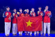 越南跆拳道队夺得金牌。（图片来源：信息报）