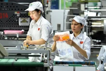 海阳省南策县安发绿色塑料股份公司的高品质薄膜包装生产活动。