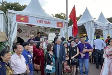 越南驻法国大使丁全胜和各位代表出席活动。（图片来源：越通社）