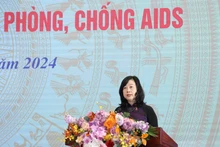 卫生部部长陶红兰发表讲话。（图片来源：suckhoedoisong.vn）