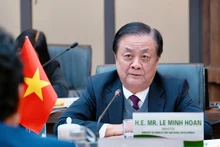 越南农业与农村发展部部长黎明欢发表讲话。（图片来源：vietnamnet.vn）