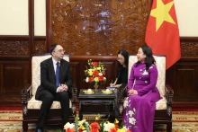 越南国家代主席武氏映春会见亚美尼亚驻越大使苏勒·巴格赫达萨良。