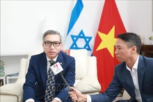 越南驻以色列大使李德忠接受记者采访。（图片来源：越通社）