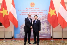 越南外交部长裴青山和奥地利外交部长亚历山大·沙伦贝格。（图片来源：越通社）
