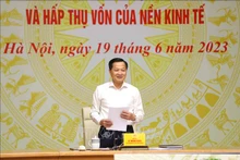 越南政府副总理黎明慨主持会议。（图片来源：越通社）