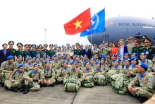 参与联合国维和行动的越南军官。