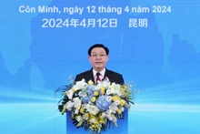 国会主席王廷惠发表讲话。（图片来源：quochoi.vn）