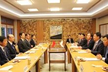 海防市工作代表团同日本千叶县政府举行会谈。（图片来源：海防市官网）