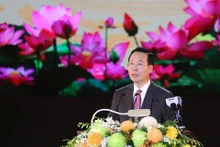 国家主席武文赏在活动上发表讲话。（图片来源：tuoitre.vn）