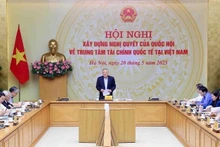 越南政府常务副总理阮和平主持召开国会关于建设越南国际金融中心（IFC）决议草案的咨询会议。（图片来源：越通社）