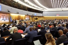 IMO海洋环境保护委员会会议现场。