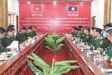 越老国防部第五次防务政策对话在老挝举行。（图片来源：越通社）