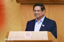 越南政府总理范明正主持召开政府专题会议。（图片来源：越通社）