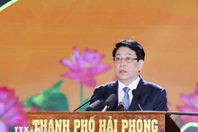 越南国家主席梁强在活动上发表讲话。（图片来源：越通社）