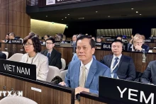 越南外交部副部长、越南UNESCO国家委员会主席何金玉率越南代表团出席会议。