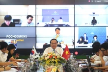 越南自然资源与环境部副部长黎功成在会议上发言。