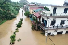 台风“摩羯”引发严重洪涝灾害，安沛省数千房屋被淹。（图片来源：越通社）