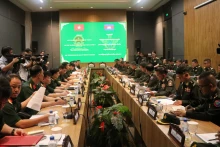 越南和柬埔寨第七次国防政策对话会在金边举行。