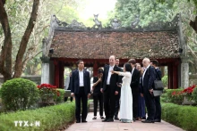 芬兰议会议长尤西·哈拉阿霍参观文庙国子监。