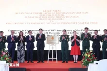 越南国家主席梁强出席在智利举行的越南人民军建军80周年庆祝活动。