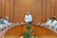 苏林总书记主持召开越共十四大党章组会议。