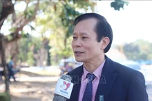 联合国开发计划署驻老挝副首席代表陶春来接受越通社记者的采访。