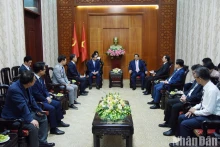 政府总理范明正会见韩国三星(越南)公司总经理崔周湖。