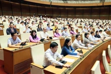 国会代表进行投票。