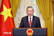越共中央总书记、国家主席苏林发表题为《反对浪费》。（图片来源：越通社）