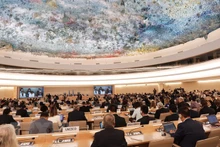 联合国人权理事会第51届会议场景。